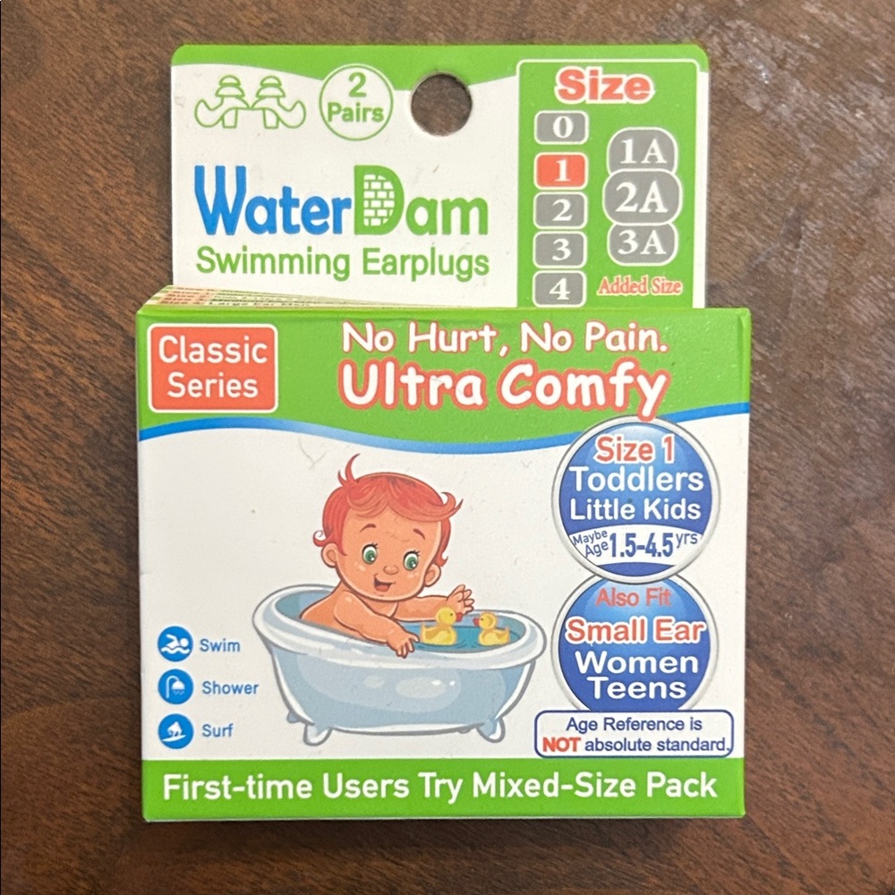 WaterDam Swimming Earplugs for Toddlers